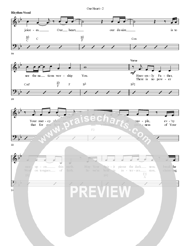 Our Heart Rhythm/Vocal (G3 Worship)
