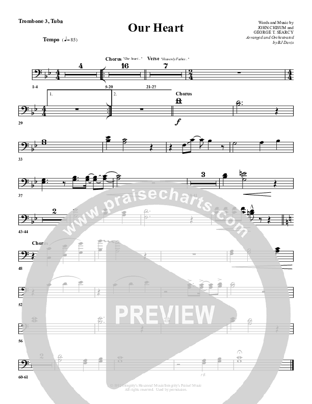 Our Heart Trombone 3/Tuba (G3 Worship)