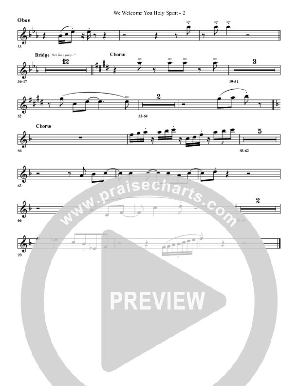 We Welcome You Holy Spirit Oboe (G3 Worship)