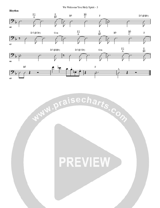 We Welcome You Holy Spirit Rhythm Chart (G3 Worship)