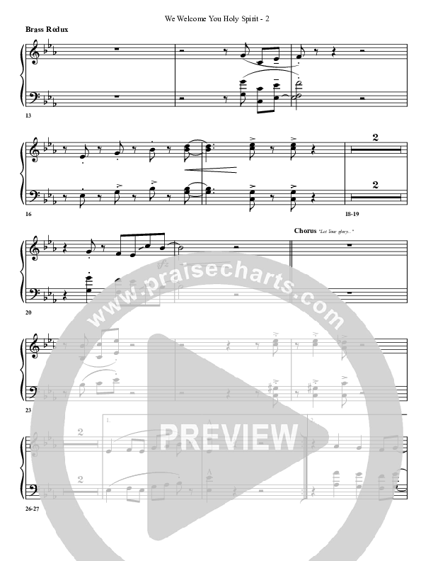 We Welcome You Holy Spirit Synth Brass (G3 Worship)