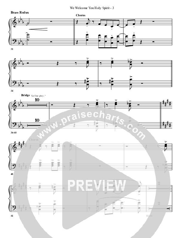 We Welcome You Holy Spirit Synth Brass (G3 Worship)