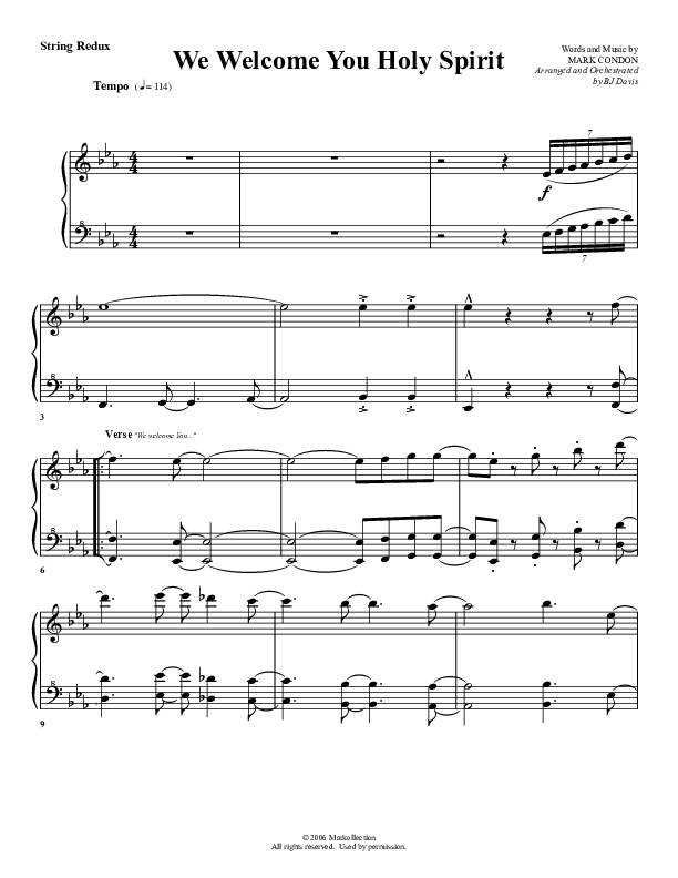 We Welcome You Holy Spirit Synth Strings (G3 Worship)