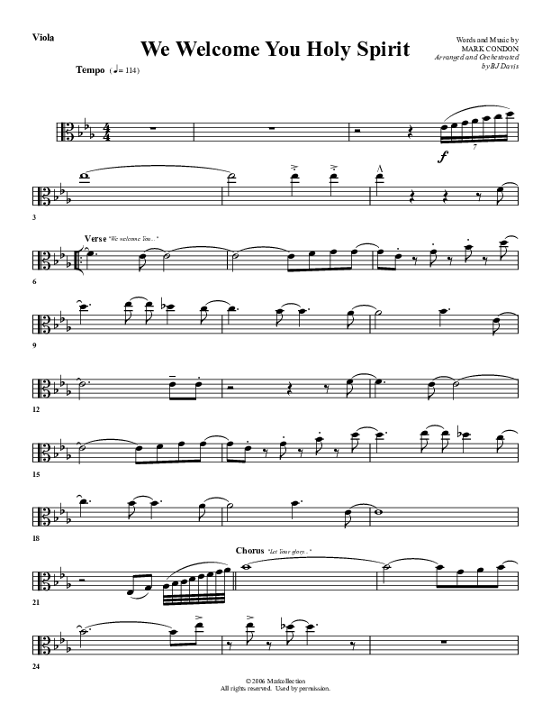 We Welcome You Holy Spirit Viola (G3 Worship)