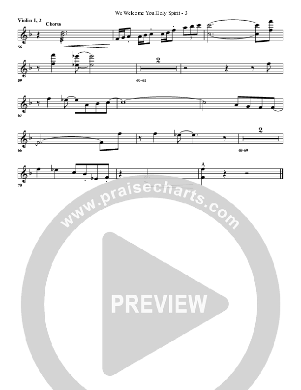 We Welcome You Holy Spirit Violin 1/2 (G3 Worship)