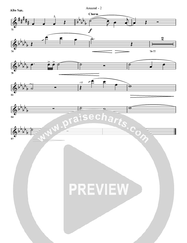 Amazed By You (with The Love Of God) Alto Sax (G3 Worship)