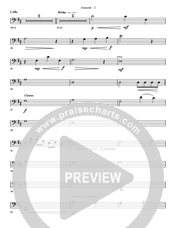 Amazed By You (with The Love Of God) Cello (G3 Worship)