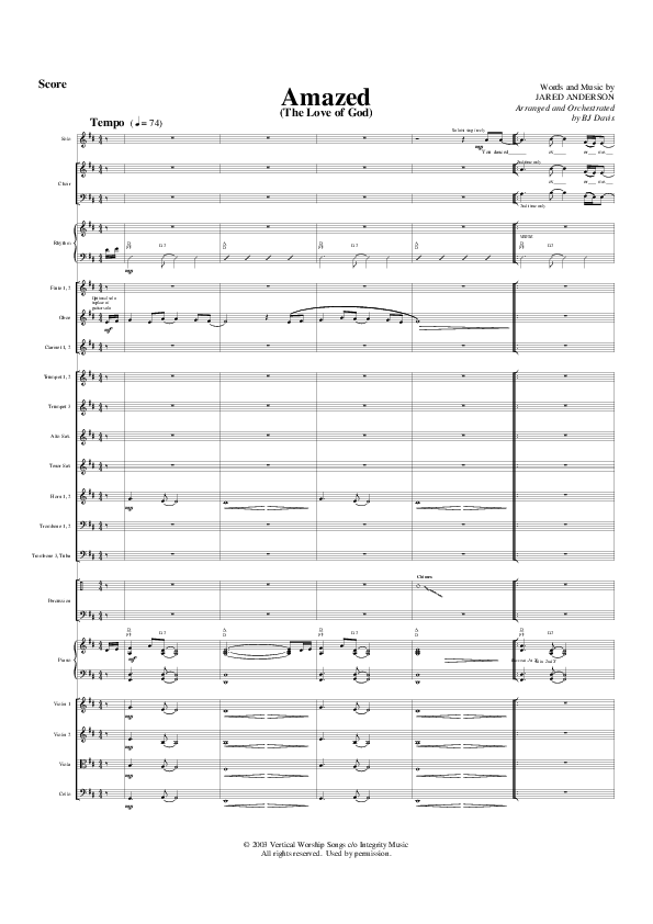 Amazed By You (with The Love Of God) Orchestration (G3 Worship)