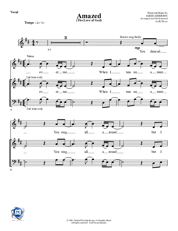 Amazed By You (with The Love Of God) Lead Sheet (G3 Worship)