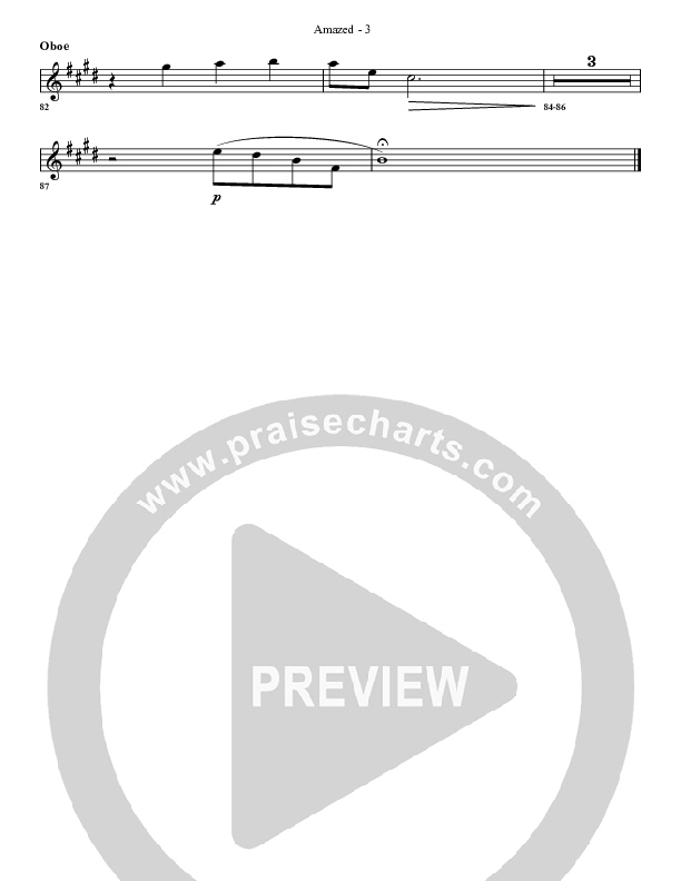 Amazed By You (with The Love Of God) Oboe (G3 Worship)