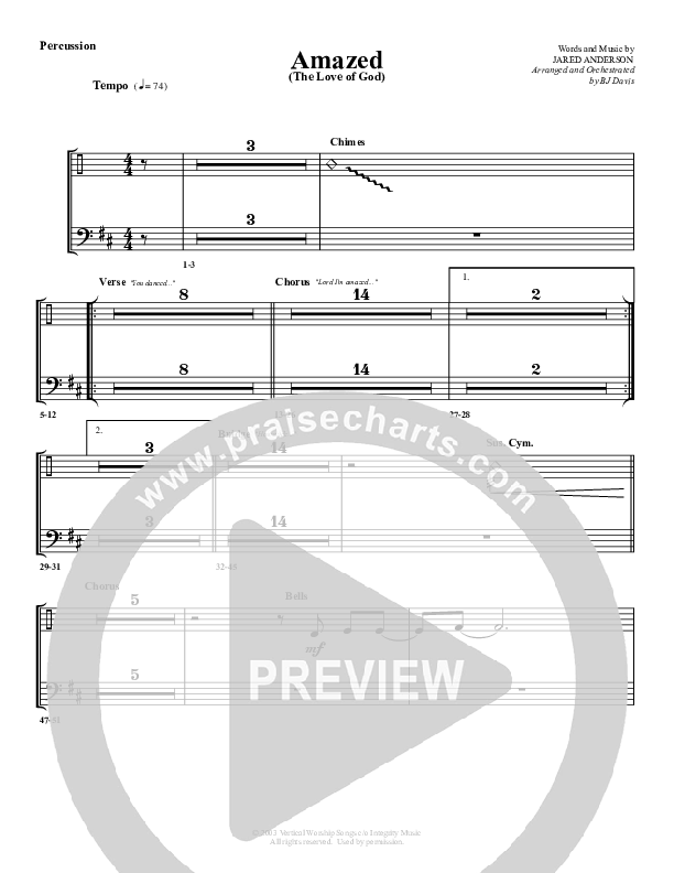 Amazed By You (with The Love Of God) Percussion (G3 Worship)