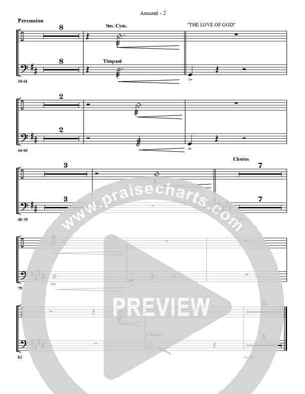 Amazed By You (with The Love Of God) Percussion (G3 Worship)