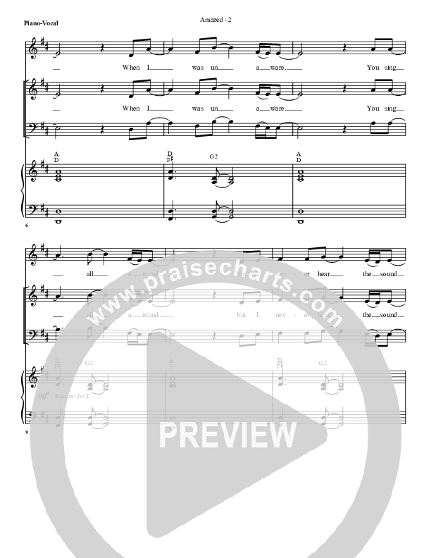 Amazed By You (with The Love Of God) Piano/Vocal (G3 Worship)