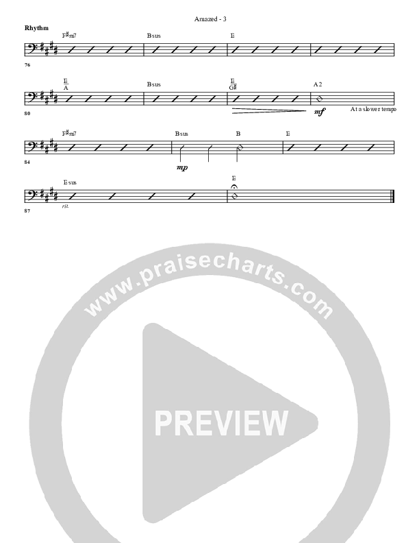 Amazed By You (with The Love Of God) Rhythm Chart (G3 Worship)