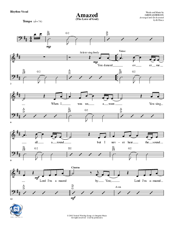 Amazed By You (with The Love Of God) Rhythm/Vocal (G3 Worship)