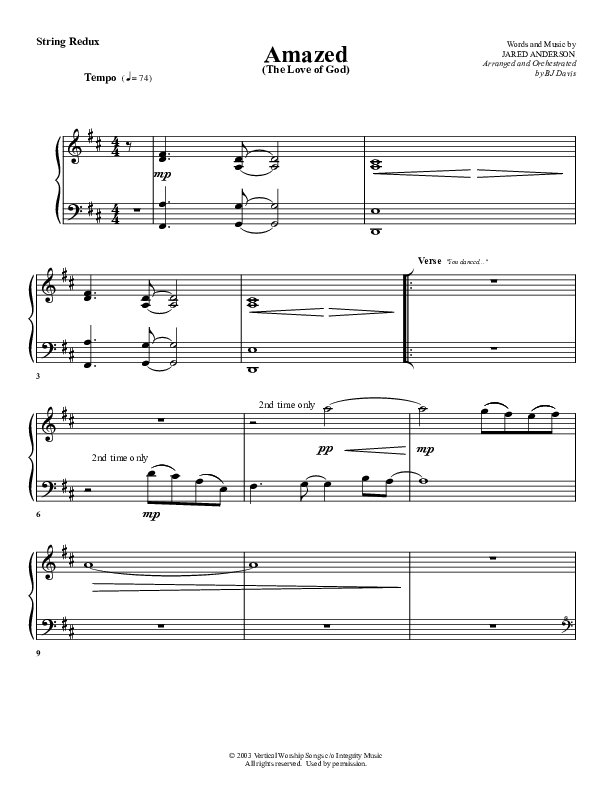 Amazed By You (with The Love Of God) Synth Strings (G3 Worship)