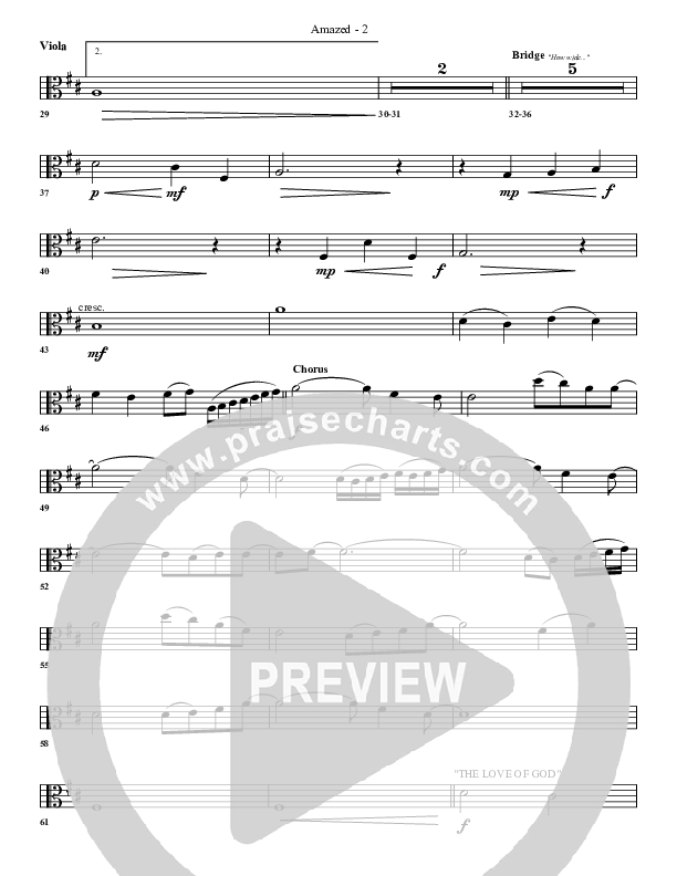 Amazed By You (with The Love Of God) Viola (G3 Worship)