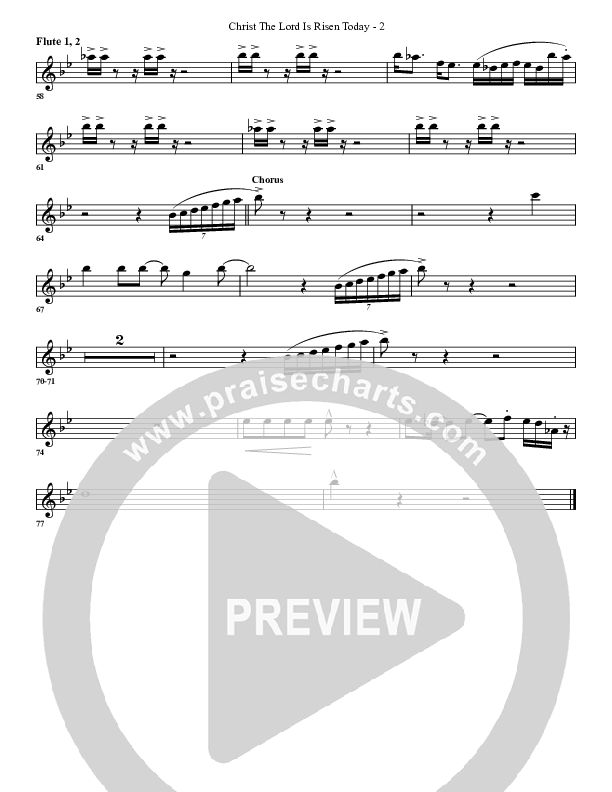 Christ The Lord Is Risen Today Flute (G3 Worship)