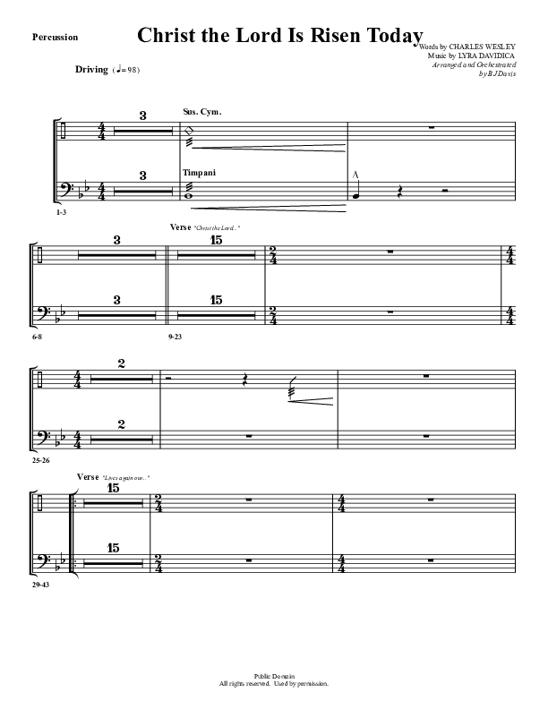 Christ The Lord Is Risen Today Percussion (G3 Worship)