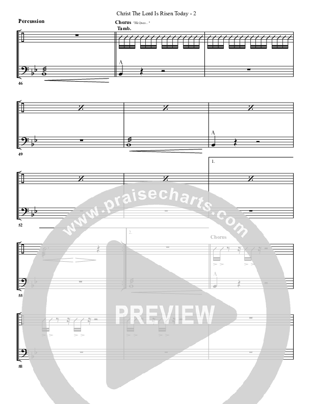 Christ The Lord Is Risen Today Percussion (G3 Worship)