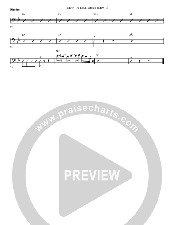 Christ The Lord Is Risen Today Rhythm Chart (G3 Worship)