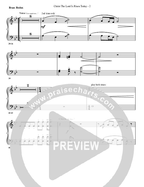 Christ The Lord Is Risen Today Synth Brass (G3 Worship)