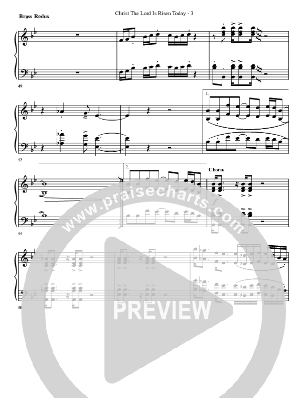 Christ The Lord Is Risen Today Synth Brass (G3 Worship)