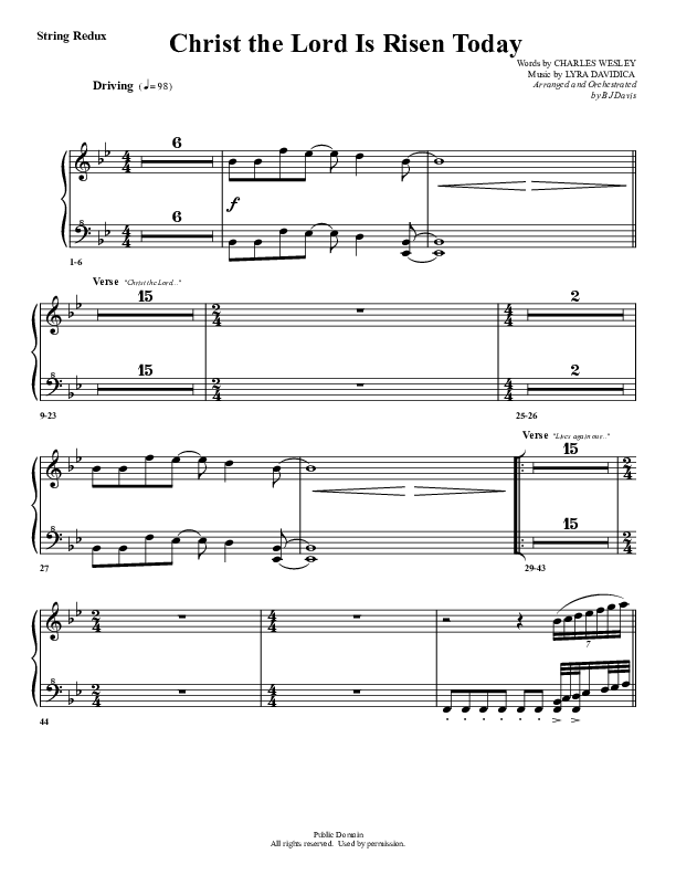 Christ The Lord Is Risen Today Synth Strings (G3 Worship)