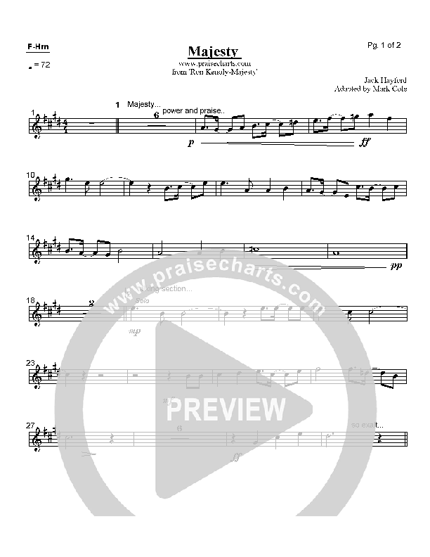 Majesty French Horn (Ron Kenoly)