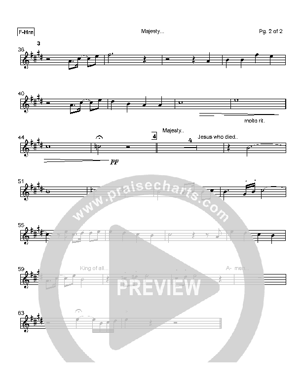 Majesty French Horn (Ron Kenoly)