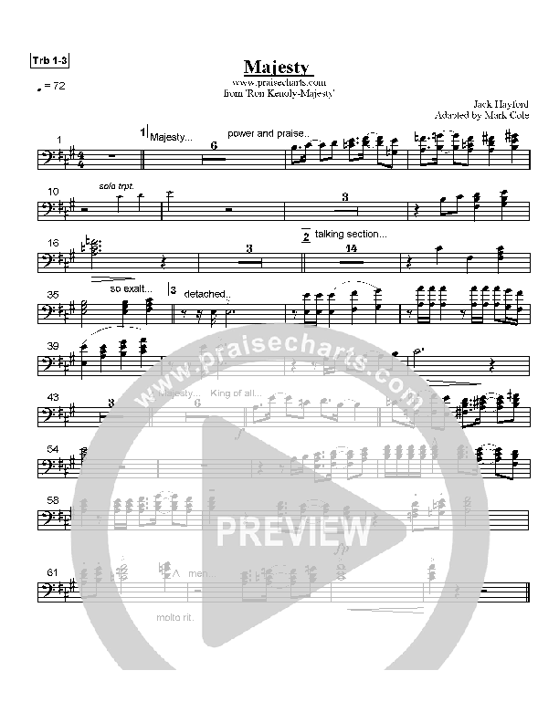 Majesty Trombone 1/2/3 (Ron Kenoly)