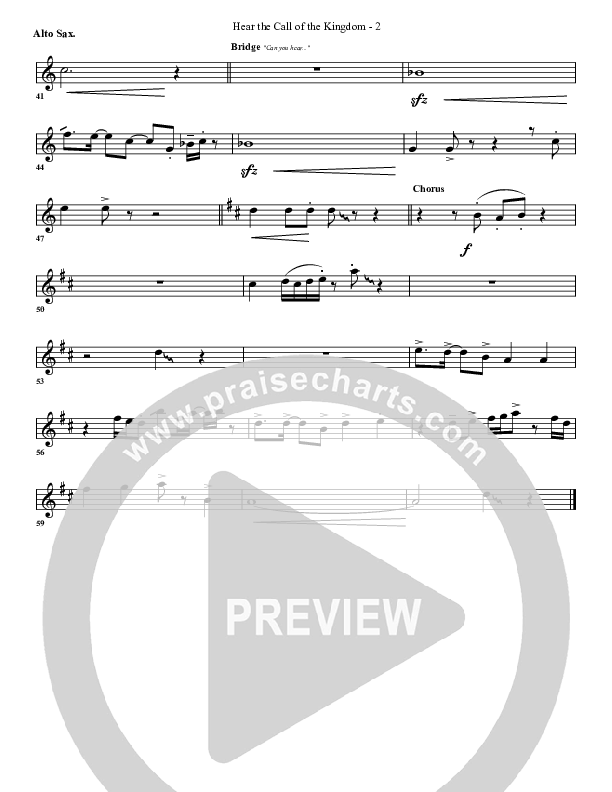 Hear The Call Of The Kingdom Alto Sax (G3 Worship)