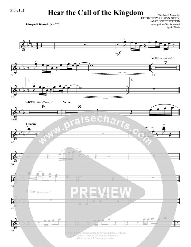 Hear The Call Of The Kingdom Flute 1/2 (G3 Worship)