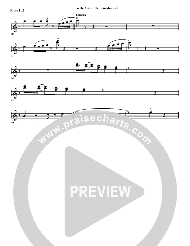 Hear The Call Of The Kingdom Flute 1/2 (G3 Worship)