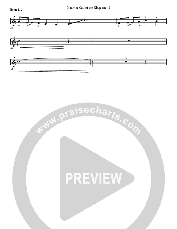 Hear The Call Of The Kingdom French Horn 1/2 (G3 Worship)