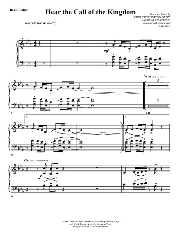 Hear The Call Of The Kingdom Synth Brass (G3 Worship)