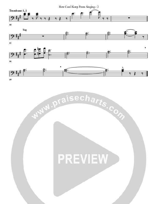How Can I Keep From Singing Trombone 1/2 (G3 Worship)