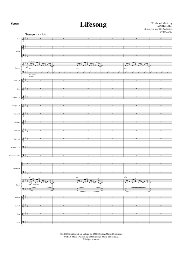 Lifesong Conductor's Score (G3 Worship)