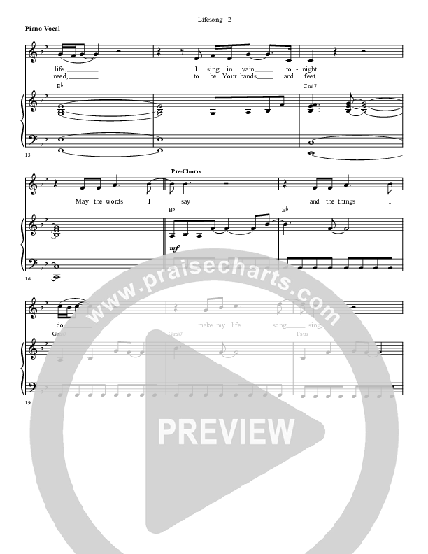 Lifesong Piano/Vocal (G3 Worship)
