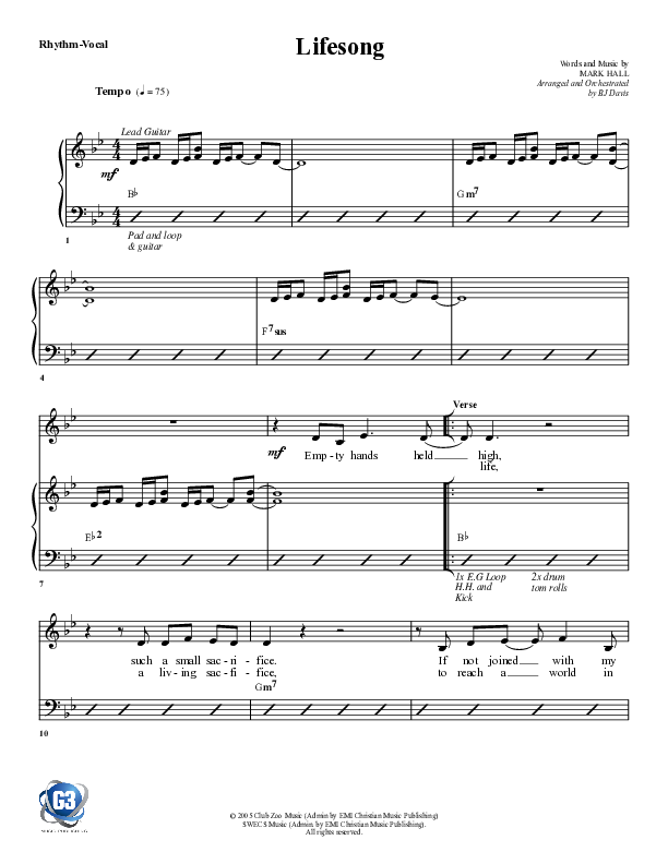 Lifesong Rhythm/Vocal (G3 Worship)
