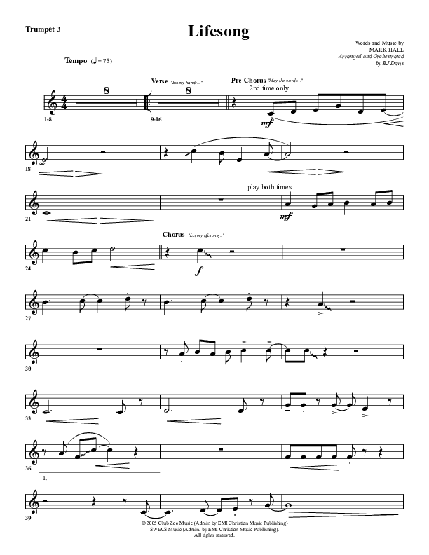 Lifesong Trumpet 3 (G3 Worship)