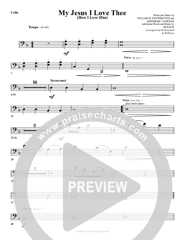 My Jesus I Love Thee Cello (G3 Worship)