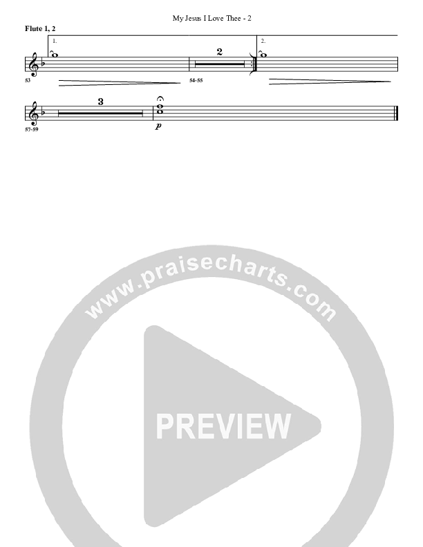 My Jesus I Love Thee Flute 1/2 (G3 Worship)