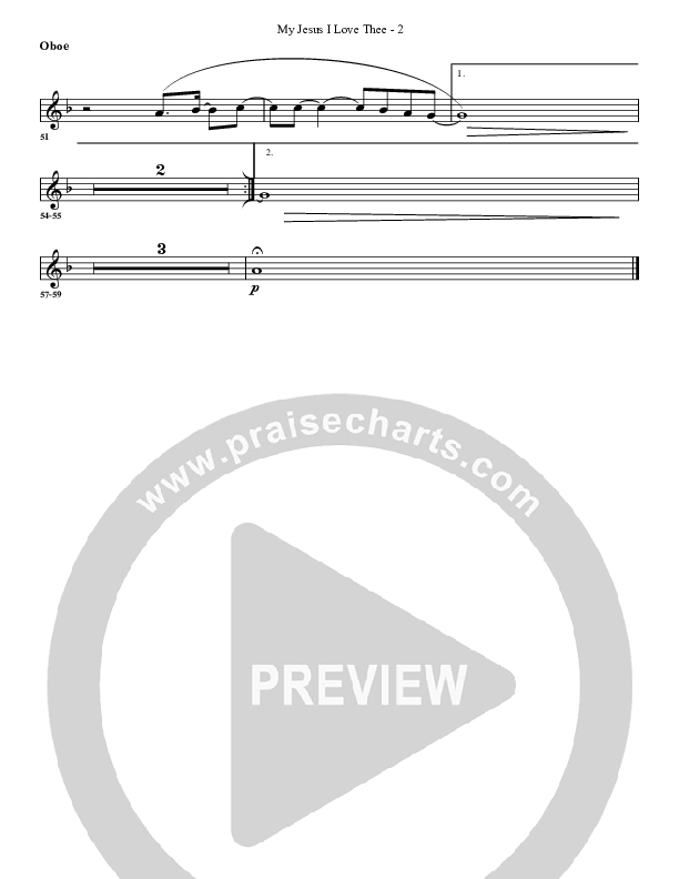 My Jesus I Love Thee Oboe (G3 Worship)
