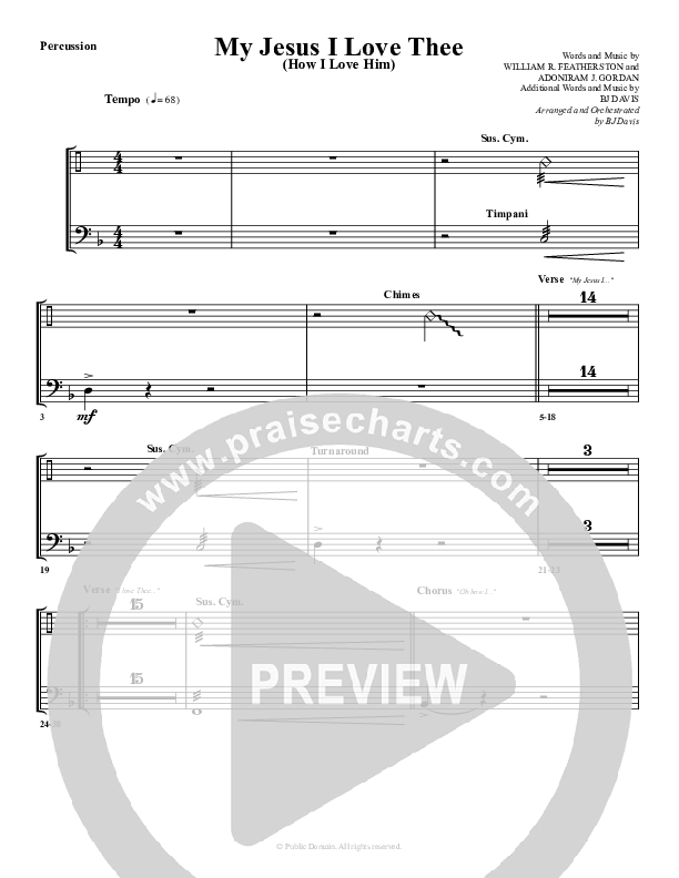 My Jesus I Love Thee Percussion (G3 Worship)