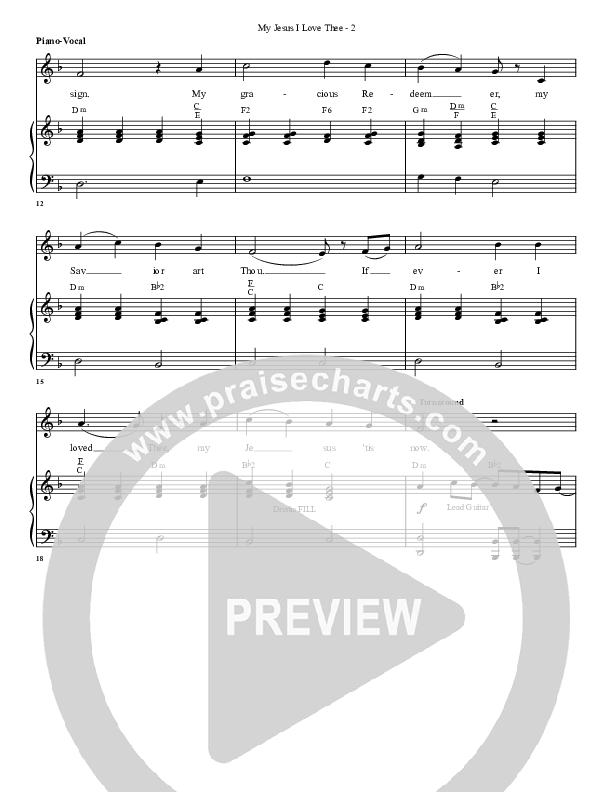 My Jesus I Love Thee Piano/Vocal (G3 Worship)