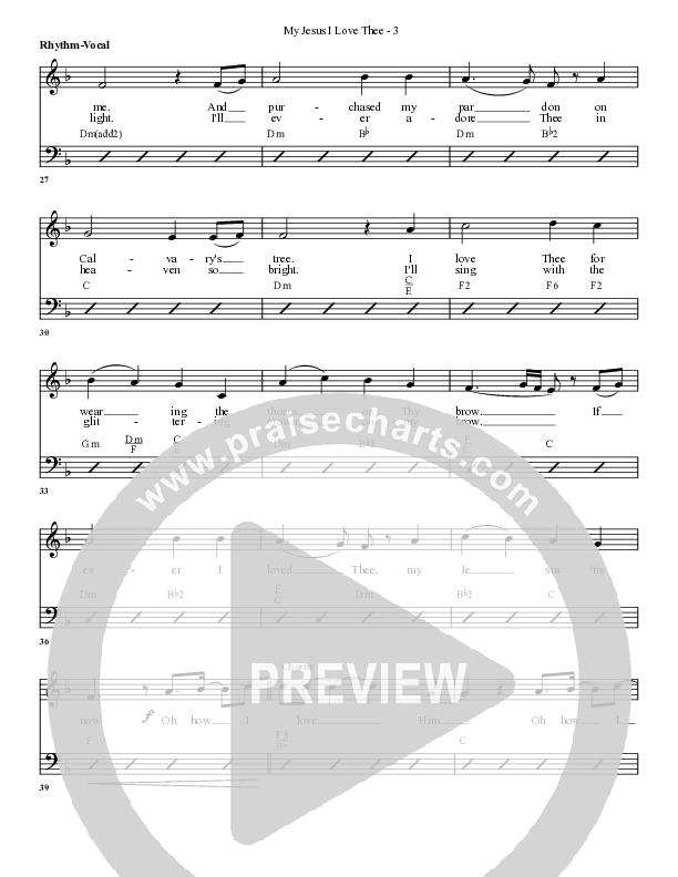 My Jesus I Love Thee Rhythm/Vocal (G3 Worship)