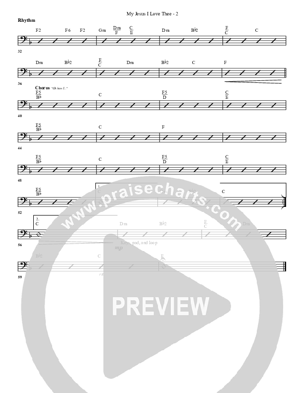 My Jesus I Love Thee Rhythm Chart (G3 Worship)