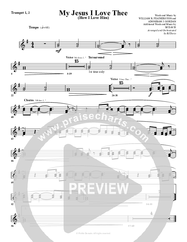 My Jesus I Love Thee Trumpet 1,2 (G3 Worship)