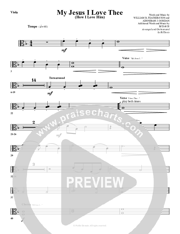 My Jesus I Love Thee Viola (G3 Worship)